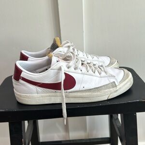 Nike White and Red Athletic Shoes